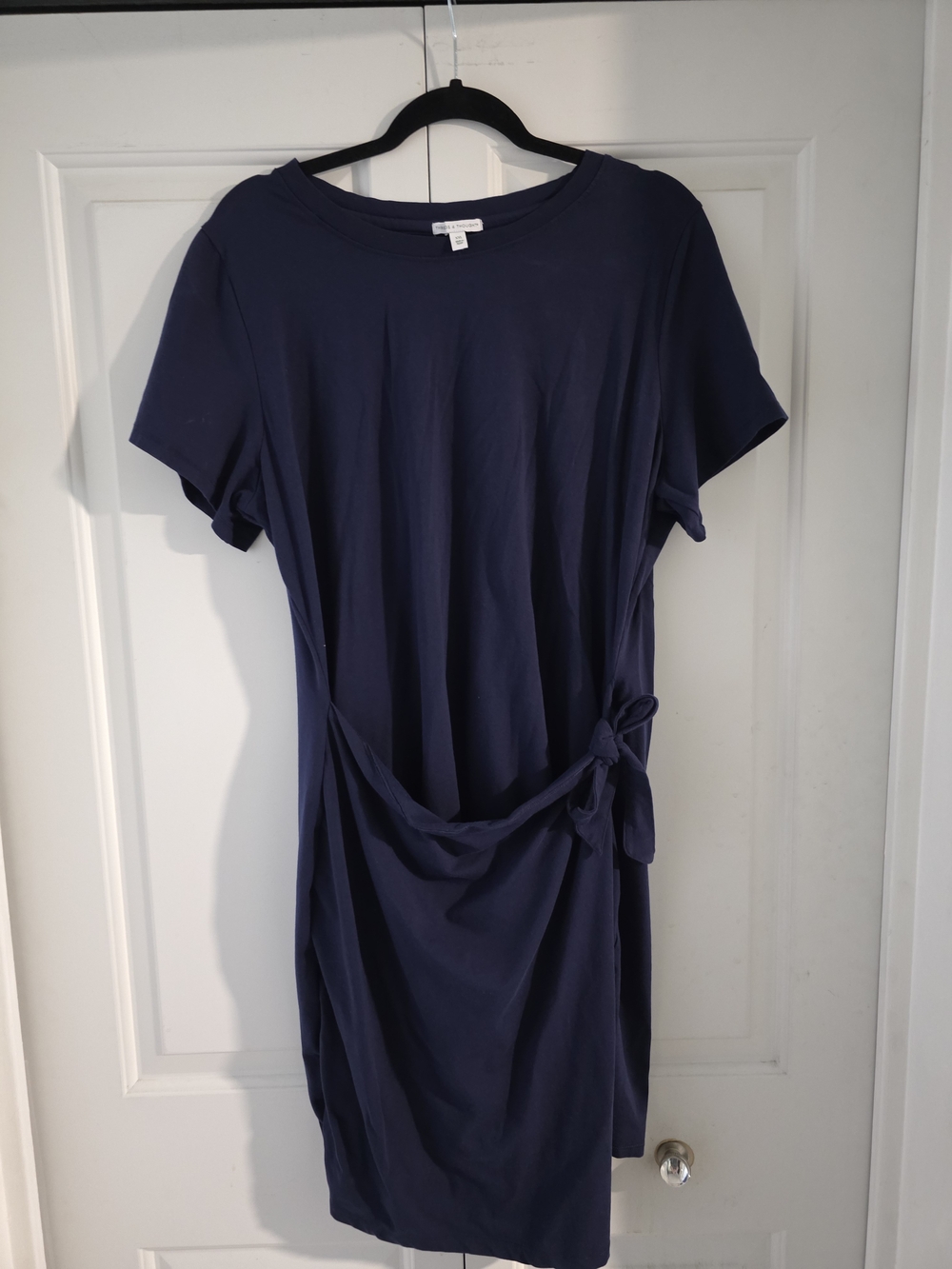 Threads 4 Thought Navy Blue Midi Dress with Side Tie